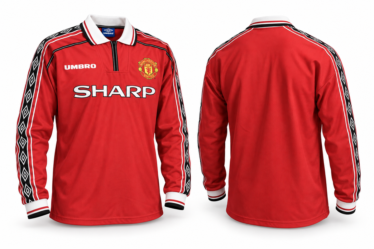 Manchester United 1998–2000 Home football shirt – front-back view