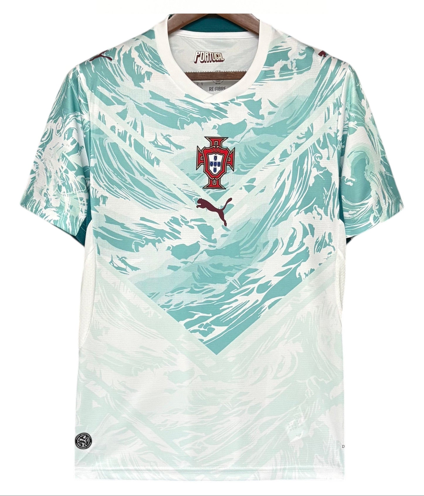 Teal and white sports jersey with a logo on a white background, featuring 'Samba Street Co.'