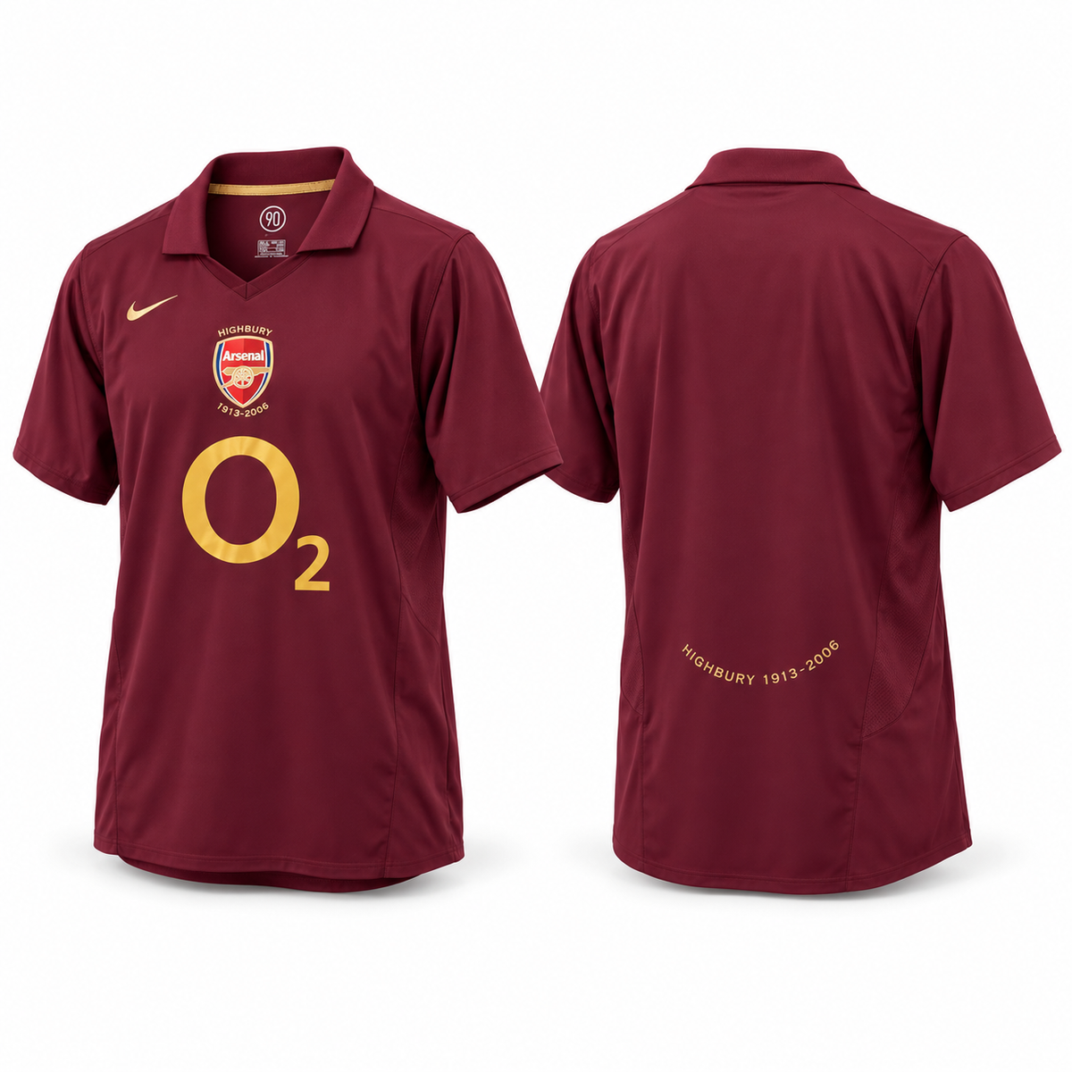Arsenal 2005/06 Home football shirt – front-back view