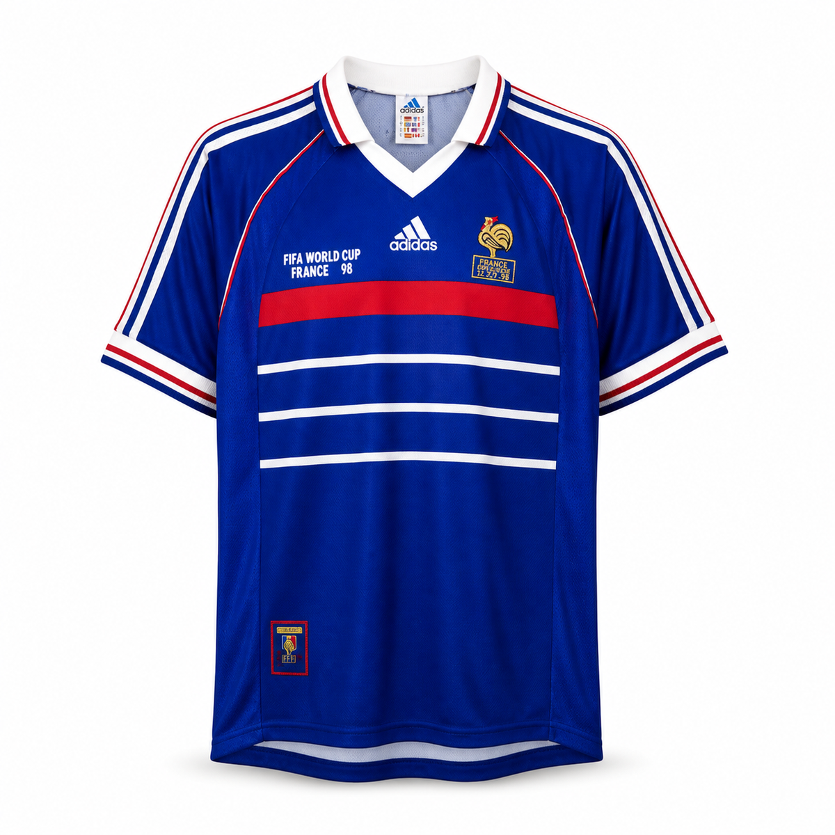 France 1998 home retro football shirt – front view